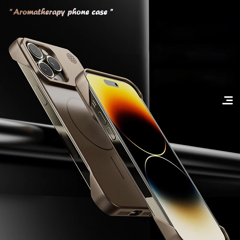 Magnetic Luxury Solid Color Aromatherapy Case For iPhone