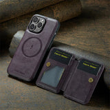 Magnetic Leather Wallet Case for iPhone