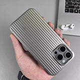 Natural Titanium Grating Stripe Case For iPhone