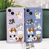 Chalk Drawing Dog Silicone Phone Case For iPhone