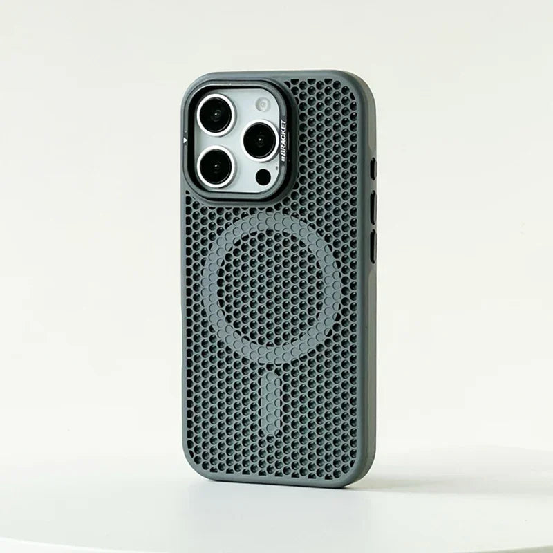 Honeycomb Grid Mesh Cooling Magnetic Case for iPhone