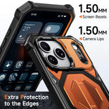 Magnetic Metal Stand Armor Case For iPhone