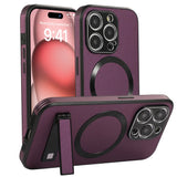 Luxury Magnetic Leather Stand Case For iPhone