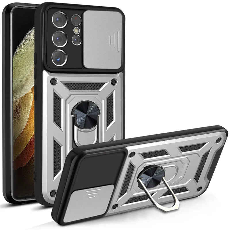 Shockproof Armor Camera Lens Case For Samsung
