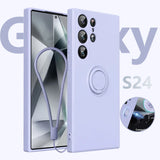 Silicone Magnetic Ring Holder Case For Samsung