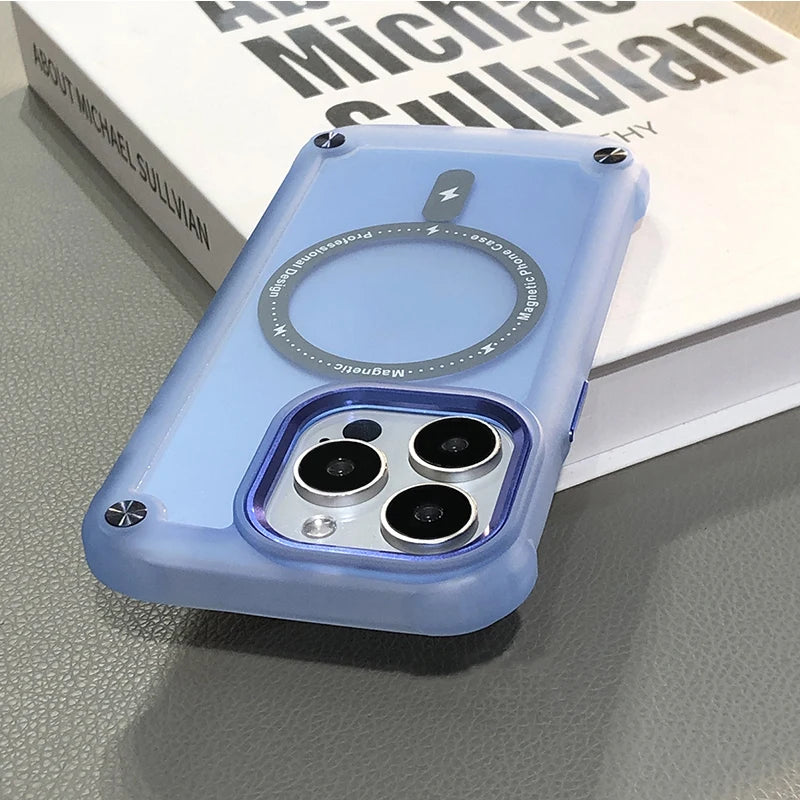 Solid Color Frosted Matte Magnetic Case for iPhone