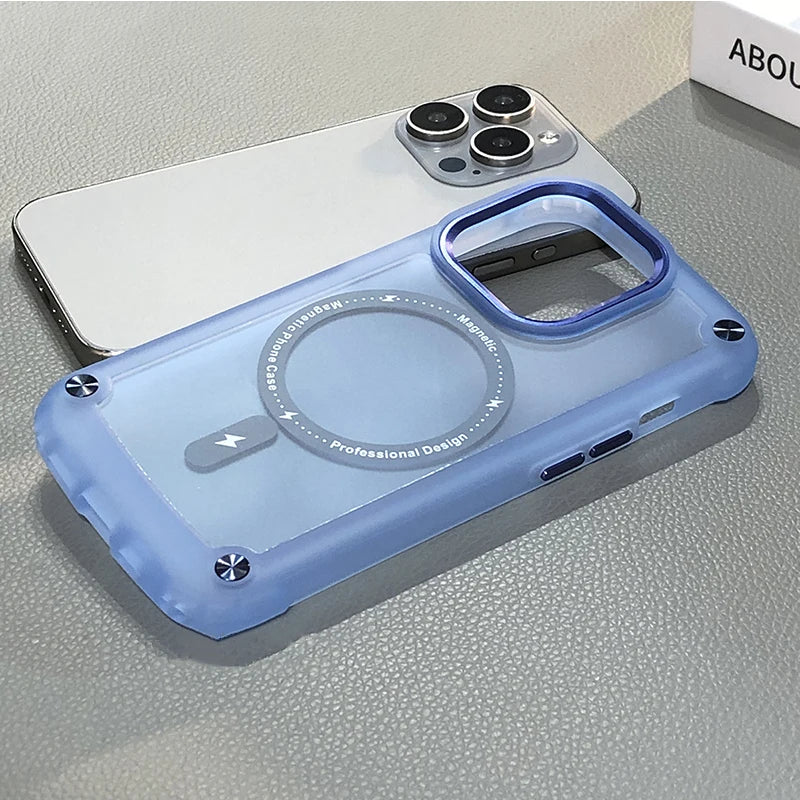 Solid Color Frosted Matte Magnetic Case for iPhone