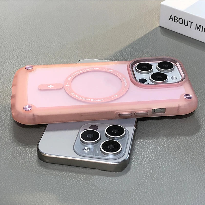 Solid Color Frosted Matte Magnetic Case for iPhone