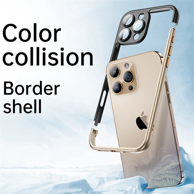 Ultra Thin Colour PC Frame Edge Protection Case For iPhone