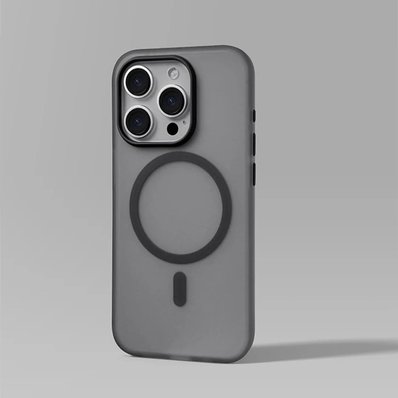 Ultrathin Liquid Silicone Frosted Magnetic Case for iPhone