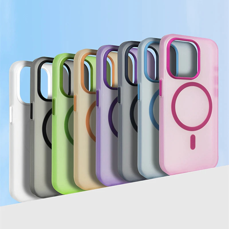 Ultrathin Liquid Silicone Frosted Magnetic Case for iPhone