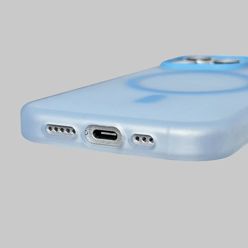 Ultrathin Liquid Silicone Frosted Magnetic Case for iPhone