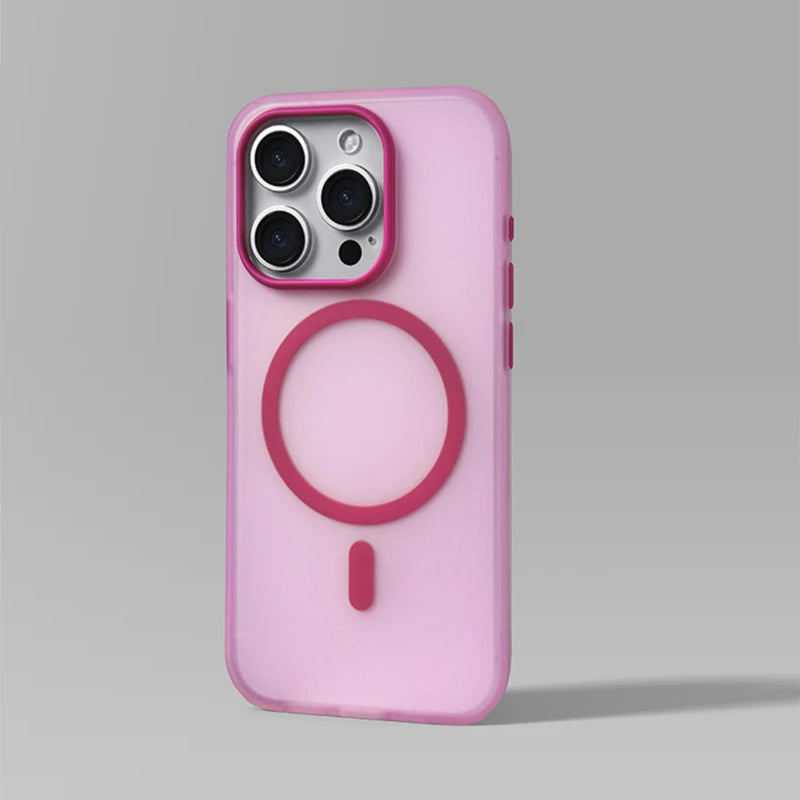 Ultrathin Liquid Silicone Frosted Magnetic Case for iPhone