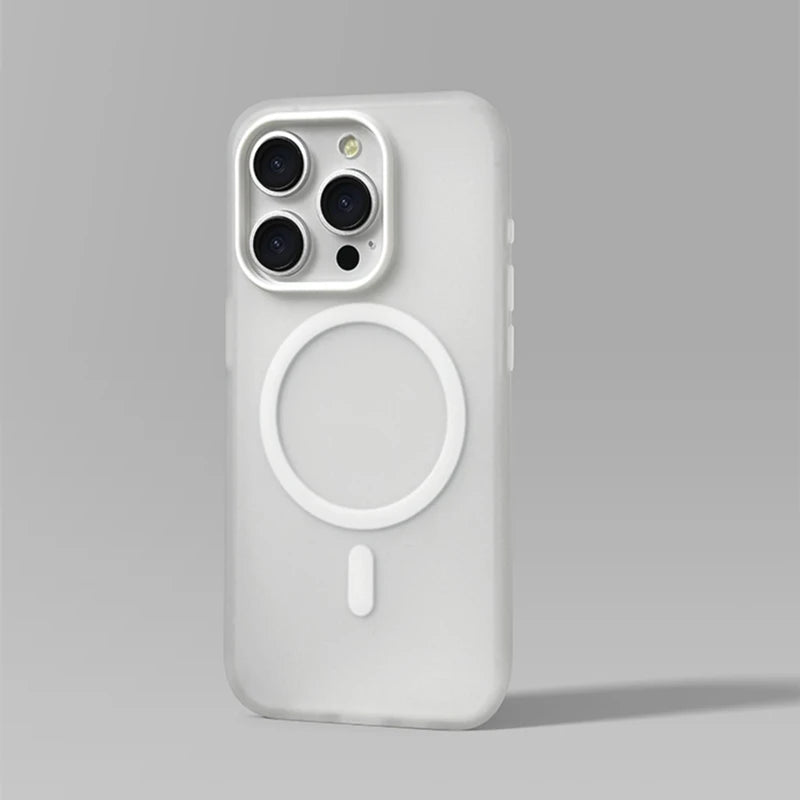 Ultrathin Liquid Silicone Frosted Magnetic Case for iPhone