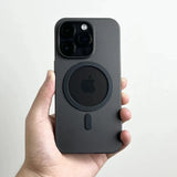 Ultrathin Twill Magnetic Translucent Frosted Non-slip Case For iPhone