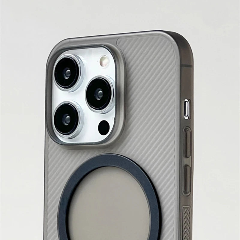 Ultrathin Twill Magnetic Translucent Frosted Non-slip Case For iPhone