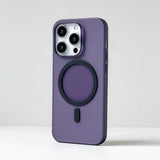 Ultrathin Twill Magnetic Translucent Frosted Non-slip Case For iPhone