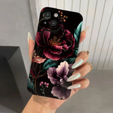 Vintage Floral Pattern Soft TPU Case for iPhone