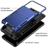 Shockproof Armor Card Slot Flip Hidden Pocket Case for Samsung