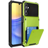 Shockproof Armor Card Slot Flip Hidden Pocket Case for Samsung