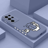White Milk Dog Case For Samsung Galaxy