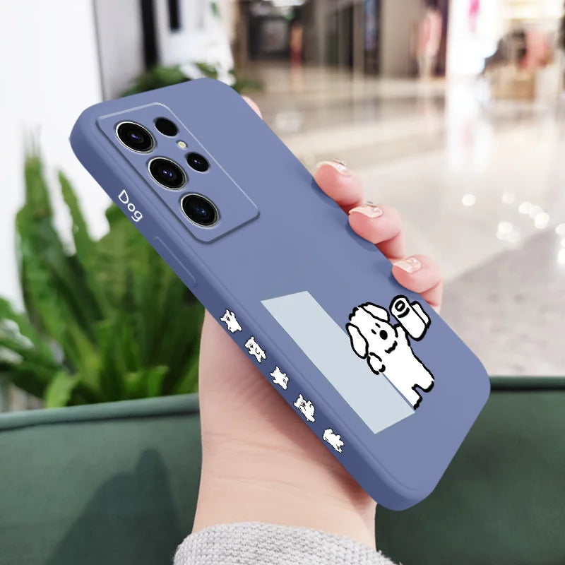 White Milk Dog Case For Samsung Galaxy