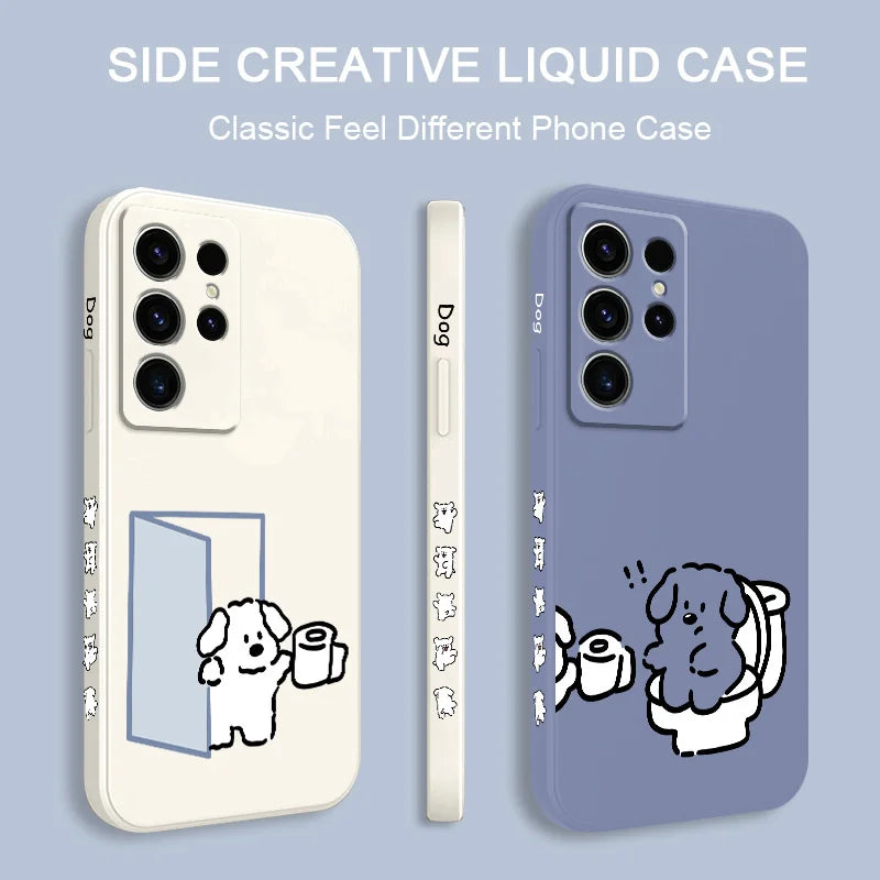 White Milk Dog Case For Samsung Galaxy