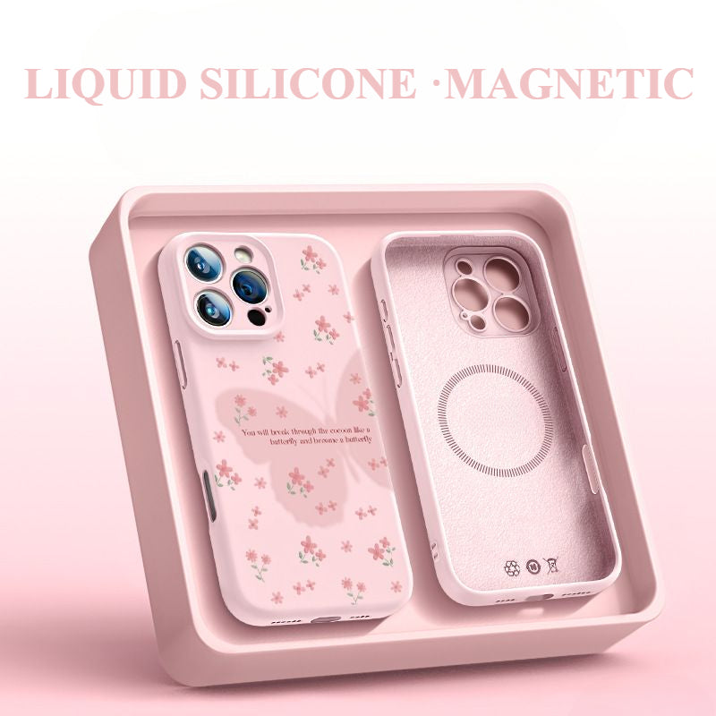 Butterfly Silicone Magnetic Case For iPhone