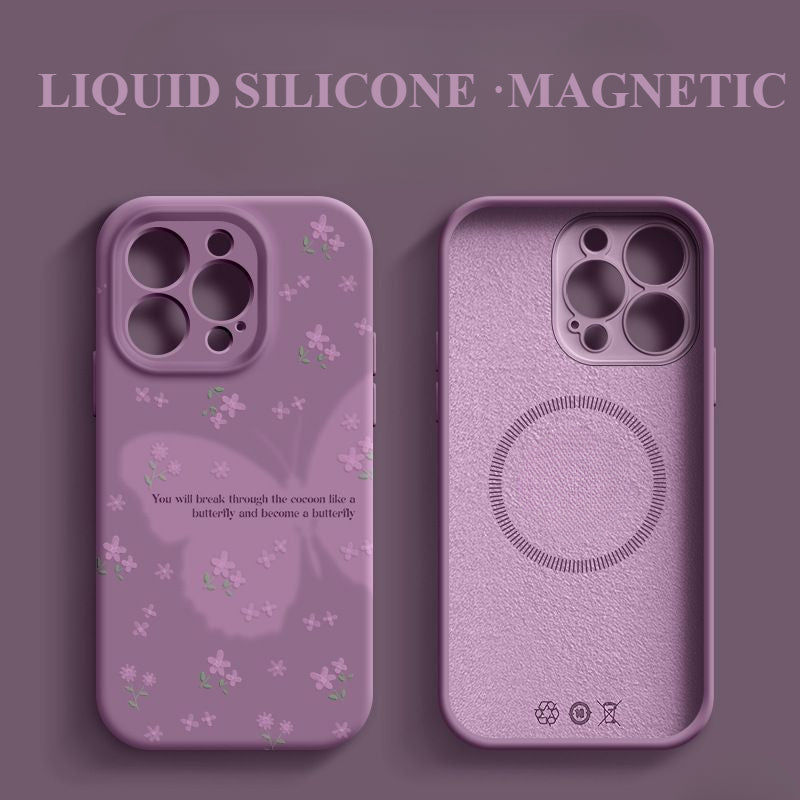 Butterfly Silicone Magnetic Case For iPhone