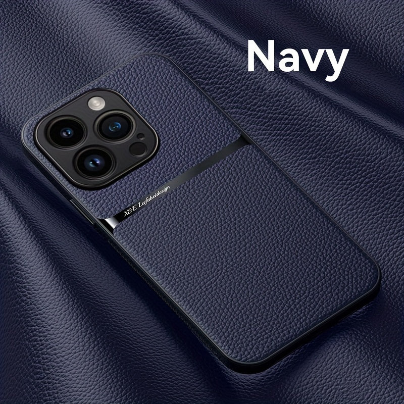 New Magnetic Artificial Leather Soft Case For iPhone