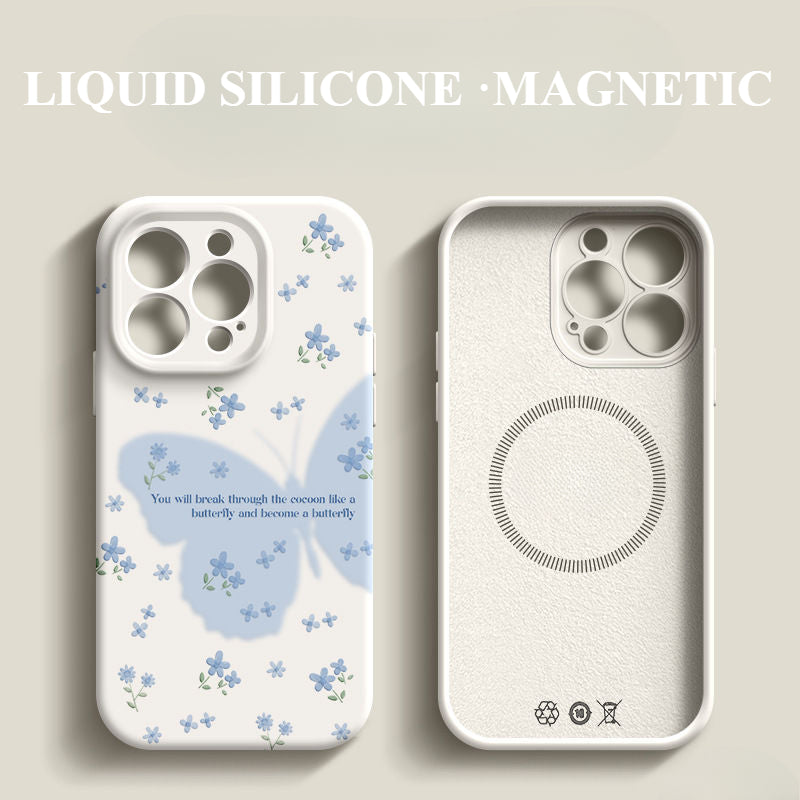 Butterfly Silicone Magnetic Case For iPhone