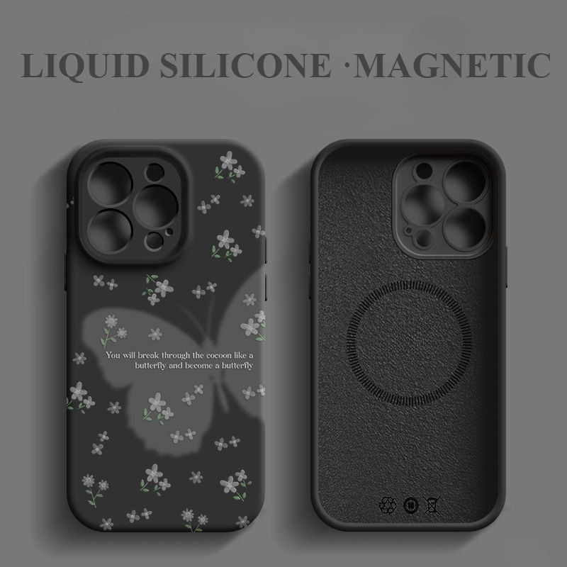 Butterfly Silicone Magnetic Case For iPhone