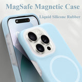 Solid Color Jelly Magnetic Liquid Silicone Case For iPhone