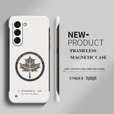 Ultra-thin Frameless Magnetic Maple Leaf Case For Samsung
