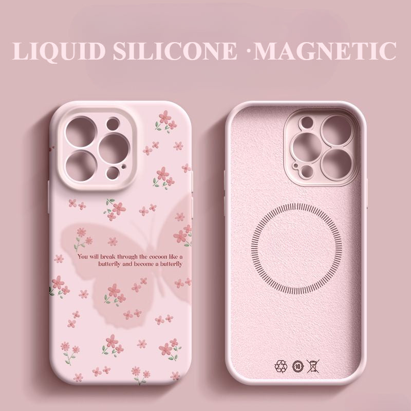 Butterfly Silicone Magnetic Case For iPhone