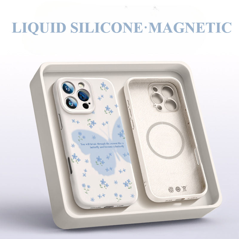 Butterfly Silicone Magnetic Case For iPhone