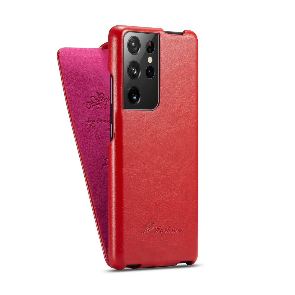 Luxury Vertical Flip Leather Full Package Case For Samsung