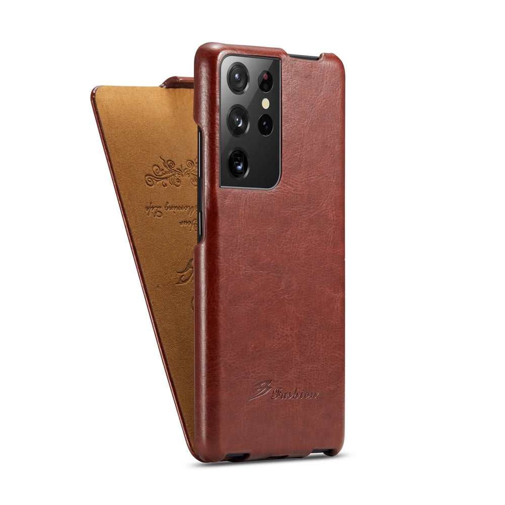 Luxury Vertical Flip Leather Full Package Case For Samsung