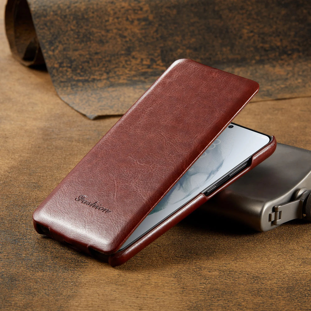 Luxury Vertical Flip Leather Full Package Case For Samsung
