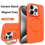 Matte Magnetic Lens Holder Stand Case For iPhone