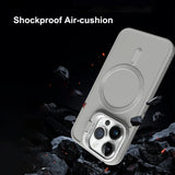Matte Magnetic Lens Holder Stand Case For iPhone