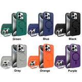 Matte Magnetic Lens Holder Stand Case For iPhone