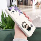 Flower Panda Phone Case For iPhone