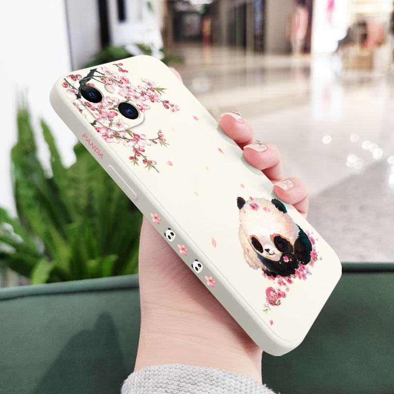 Flower Panda Phone Case For iPhone