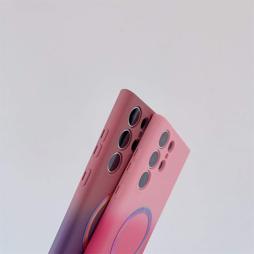 Magnetic Matte Silicone Case For Samsung