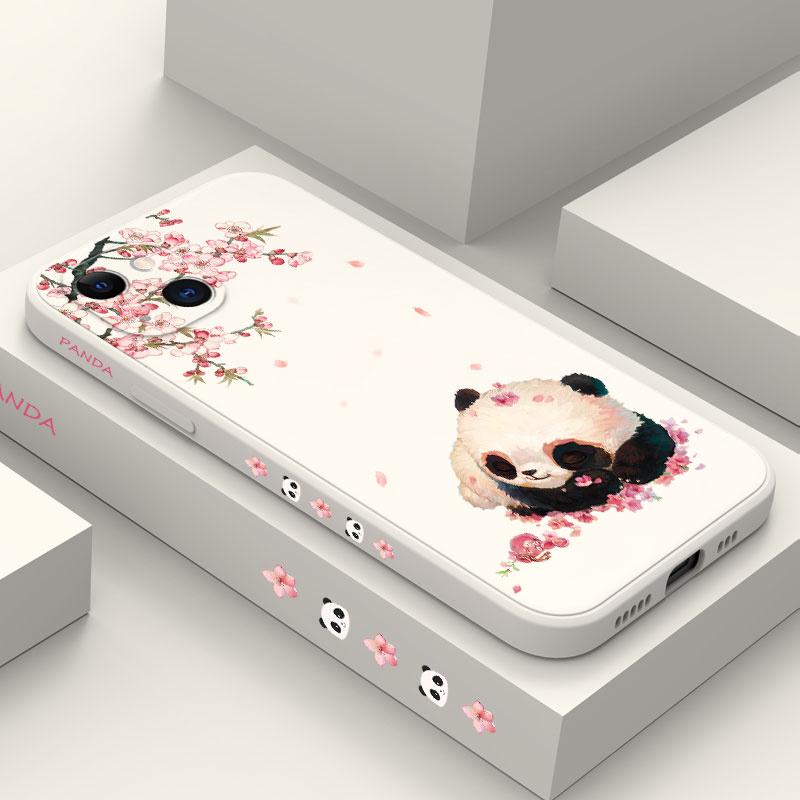 Flower Panda Phone Case For iPhone