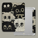 Oil Painting Cat Tri-Fold Style Case for iPad