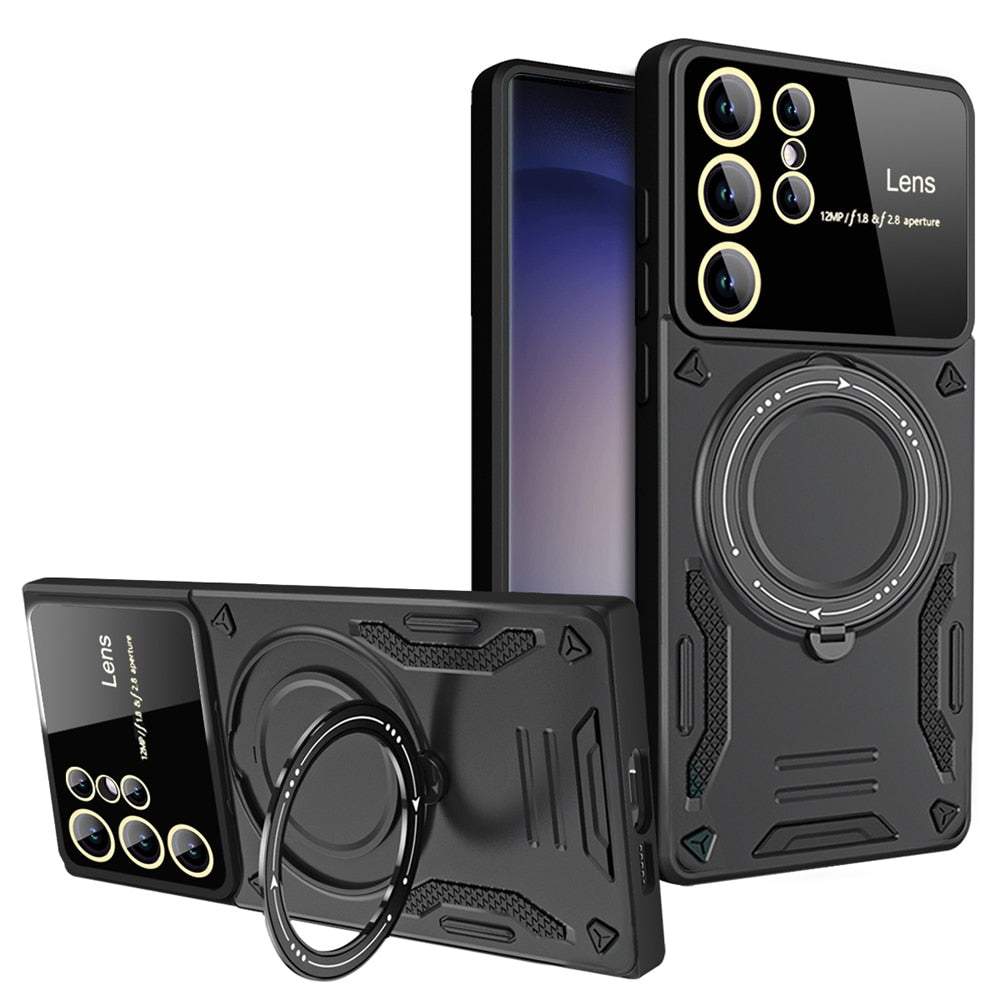 Magnetic Stand Shockproof Armor Case for Samsung