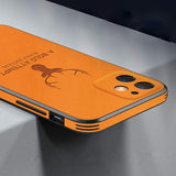 Square Leather Shockproof Case For iPhone