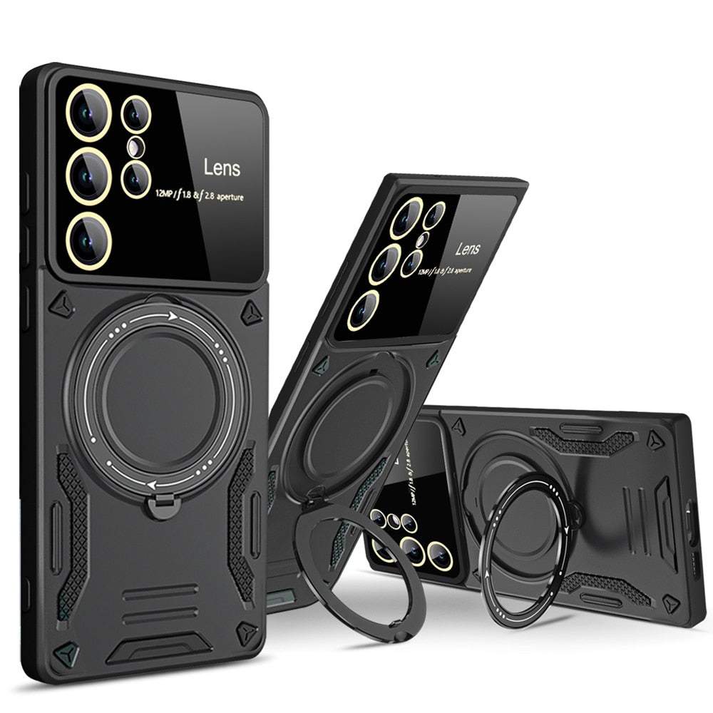 Magnetic Stand Shockproof Armor Case for Samsung